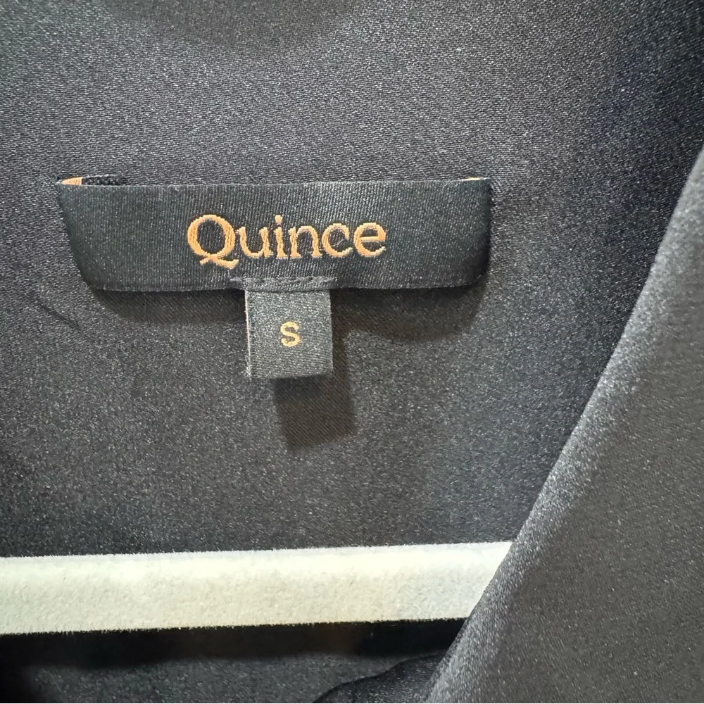 Quince black stretch washable silk shirtdress size small- NWOT - Picture 12 of 16